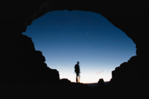 If you keep staring into the dark cave what will happen?